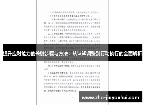 提升应对能力的关键步骤与方法：从认知调整到行动执行的全面解析